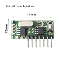 Module récepteur de décodage de code EV1527, module récepteur de décodage de télécommande 433 MHz