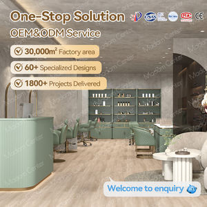 Madamcenter Gabinete moderno personalizado para el cuidado de la piel de las uñas, escaparate, salón de cosméticos, exhibición de pared con diseño de cuidado personal - Product Image 6