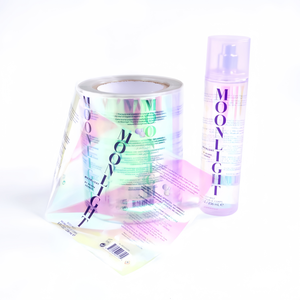 Etiquetas de Botellas Cosméticas de Material BOPP con Serigrafía Holográfica Ecológica, Resistentes al Agua, Aceite y Rayos UV, Personalizadas y Directas de Fábrica - Product Image 3