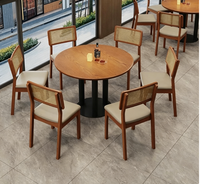 Canapé-banc personnalisé pour café, restaurant rapide, mobilier commercial en bois pour café, banquette de restaurant, ensemble table et chaises