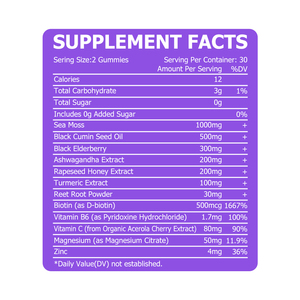 Прямая Продажа с завода, экстракт рапсового меда, иммунная поддержка, морской мох, черные семена OIi, мармеливы - Product Image 2