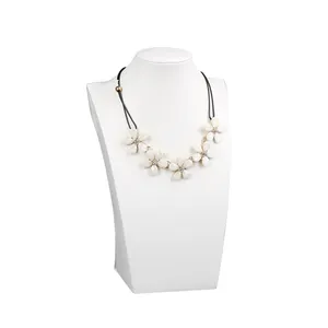 白色PU皮革人体模型头珠宝人体模型项链珠宝店展示架项链道具人体模型头架