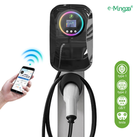 E-mingze Nouvelle Tendance 32A/7KW Type2/GBT/Type1/Prise Tesla Chargeur AC Mural Monophasé Mode 3 Convivial pour Recharge de Véhicules Électriques