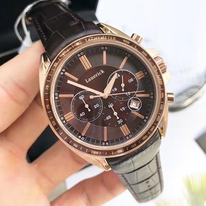 <span class=keywords><strong>Montre</strong></span> pour <span class=keywords><strong>homme</strong></span> en <span class=keywords><strong>cuir</strong></span> véritable avec bracelet en acier inoxydable, cadran simple à aiguilles, quartz, étanche 100 m, chronographe, style business décontracté - Product Image 6