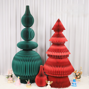Albero di Natale in Carta a Nido d'Ape Personalizzabile, Grande e Spesso, per Decorazioni Natalizie e Feste - Product Image 1