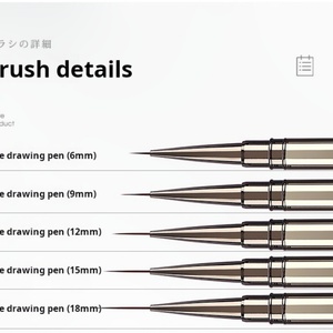 Pinceau professionnel de dessin pour nail art en acrylique et poils de Kolinsky, prix usine bas - Product Image 3
