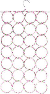 Cintre de placard pliable de haute qualité avec <span class=keywords><strong>28</strong></span> fentes à anneaux, gain de place, porte-foulard, organisateur Hijab