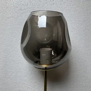 テーブルフロアランプシャンデリアペンダント照明器具のカスタマイズされた透明ガラスランプカバードラムランプシェードの交換