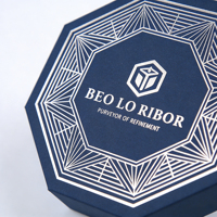 Boîte rigide personnalisée de luxe pour emballage de badge hexagonal, avec couvercle et base, pour aimant de réfrigérateur, emballage de badge épinglette, boîte porte-badge