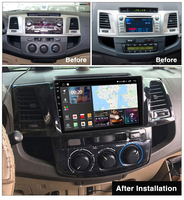 Radio Mobil 9 Inch Android Auto 2DIN Stereo Mobil DSP GPS WIFI BT CarPlay Headunit untuk Fortuner Hilux VIGO 2004-2015