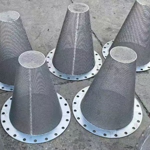 Konischer temporärer Siebfilter mit Griff, Hexenhut-Filter, perforierte Platte + gewebter Netz-Verbundfilter - Product Image 5