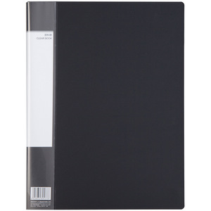 Comix Clear Book <b>A4</b> 40 <b>Pockets</b> Office Organizer Blue And Black Plastic <b>Folder</b> For Document Storage - Product Image 4