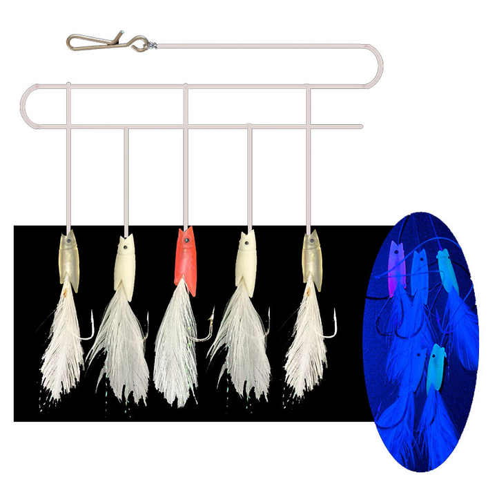 Alpha Sabiki Rig - Luminous Fishing Lures & High Carbon Hooks