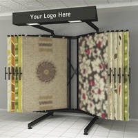 Support d'exposition pour tapis et tapisseries en métal robuste, sur pied, personnalisé, fabriqué en Chine, pour la vente au détail