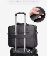 Maletín Impermeable para Portátil MKW2129 de 15.6 Pulgadas para Oficina, Negocios y Viajes, Cuero de Primera Calidad con Correa de Hombro Ajustable