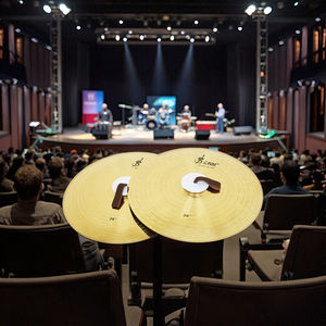 Cymbales en alliage SLADE, ensemble de gongs et de cymbales dorés, cymbales professionnelles MD130, grand tambour à vent en cuivre - Product Image 4