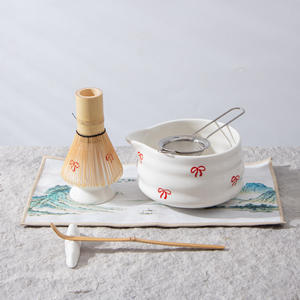 Juego de Batidor de Matcha de Cerámica Chaozhou, Kit de Ceremonia del Té de 9 Piezas con Filtro para Preparación de Matcha Japonés - Product Image 4