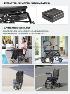 Silla de Ruedas Eléctrica Plegable CareMoving E103 de Lujo, con Motor sin Escobillas de 150W*2, Fibra de Carbono, Capacidad de Carga de 136kg, Certificación <span class=keywords><strong>CE</strong></span>, ¡Oferta! - Product Image 6