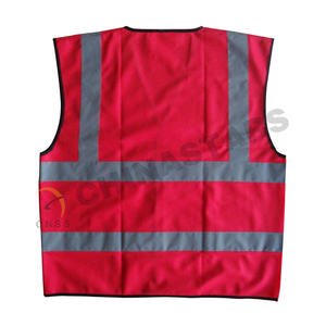سترة أمان عاكسة للطرق لأعمال البناء, سترة أمان عاكسة ذات لون أحمر وأرجواني مختلفة مخصصة لأعمال البناء في الطرق - Product Image 4