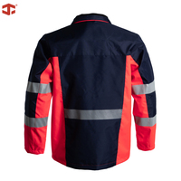 Veste de travail haute visibilité rouge fluorescente JIADE pour hommes, conforme à la norme EN ISO 20471, vêtements de travail réfléchissants pour hommes.