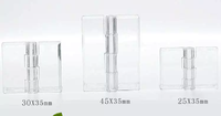 Charnières en PVC transparent de petite taille, 25*35, autocollantes, charnières en plastique autocollantes