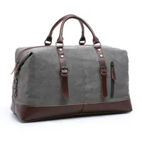 Vintage PU Leather Trim Tote for Men