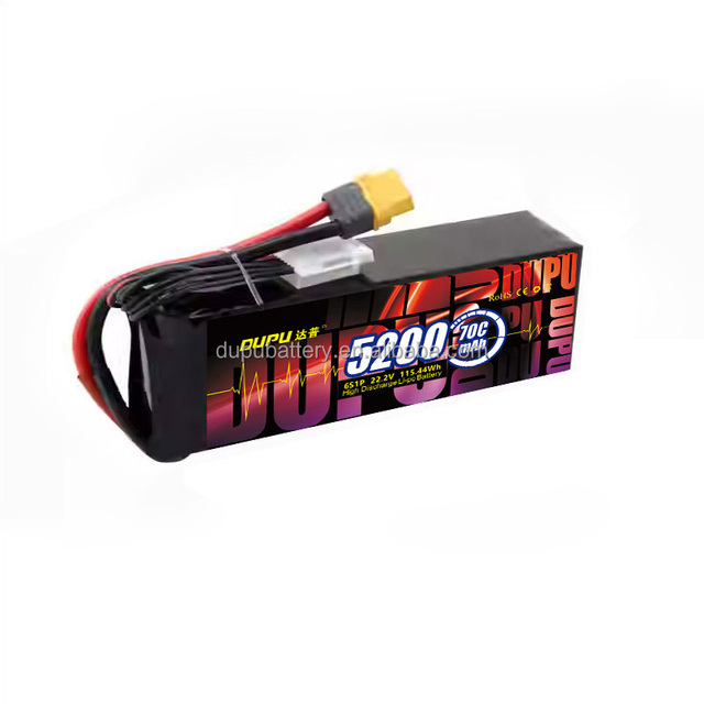 DUPU FPV Drone 5200mAh 3S/4S/6S/12S 25C LiMn2O4 800-Cycle Semi-solid State Battery XT60 32-Cell Operating Temp -20~55