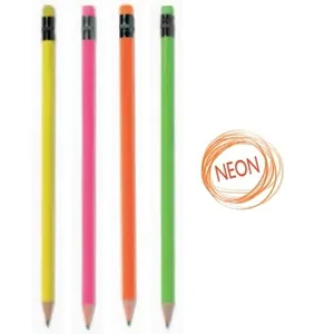 Crayon néon en bois personnalisé, gadgets promotionnels - Product Image 2