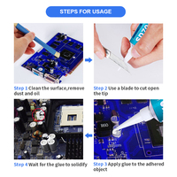 Adhésif en caoutchouc silicone RTV transparent pour appareils électroniques, composants de circuits imprimés, collage de cuivre et PC, étanchéité, résistance aux hautes températures