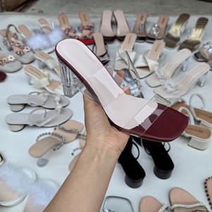 Sandalias <span class=keywords><strong>de</strong></span> tacón alto <span class=keywords><strong>de</strong></span> cristal, superventas, tacones <span class=keywords><strong>de</strong></span> talla grande para <span class=keywords><strong>mujer</strong></span>, zapatos <span class=keywords><strong>de</strong></span> punta abierta, precio <span class=keywords><strong>de</strong></span> fábrica al por mayor, surtido. - Product Image 4