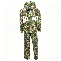 Ensemble de jogging pour homme avec logo personnalisé en strass, sweat-shirt en coton ample, streetwear, ensemble de vêtements de sport surdimensionné