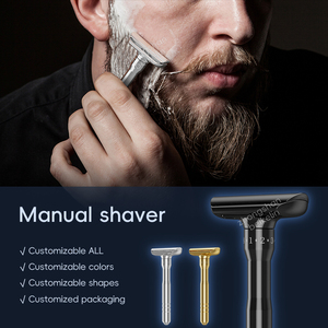 BEIKELIN 2025 Maquinilla de afeitar de seguridad para hombres Cuchillas clásicas reutilizables de doble filo Maquinilla de afeitar facial de aluminio - Product Image 3