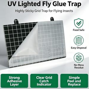 Piège à mouches à lumière UV de haute qualité, non toxique, écologique, pour la lutte contre les insectes - Product Image 1