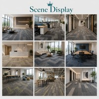 Dalles de moquette modulaires 50x50 robustes pour usage commercial, installation facile, avec support, pour bureaux, vente en gros