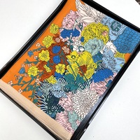 Écharpe personnalisée à impression numérique 90x90cm, double face, motif feuilles et nœuds, respirante, séchage rapide, accessoires pour femmes