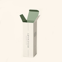 Boîte de soins de la peau en papier pliable personnalisé imprimé avec base de couvercle pour l'emballage de l'huile et du sérum de vernis à ongles