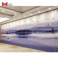 Movable cheap aluminum mobile push-pull foldable soundproof glass wall office glass partition room wall partition