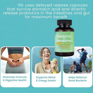 Suplemento de Probióticos y Prebióticos OEM, 50 Mil Millones de UFC, Salud Inmunológica y Digestiva <span class=keywords><strong>para</strong></span> Mujeres, Cápsulas Vegetales de Liberación Retardada, 60 Unidades - Product Image 4