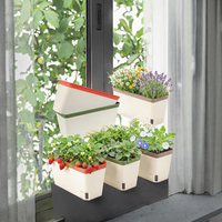 Pot de culture double couche pour légumes, grande capacité, pour balcon familial, idéal pour les personnes paresseuses, pot auto-arrosant