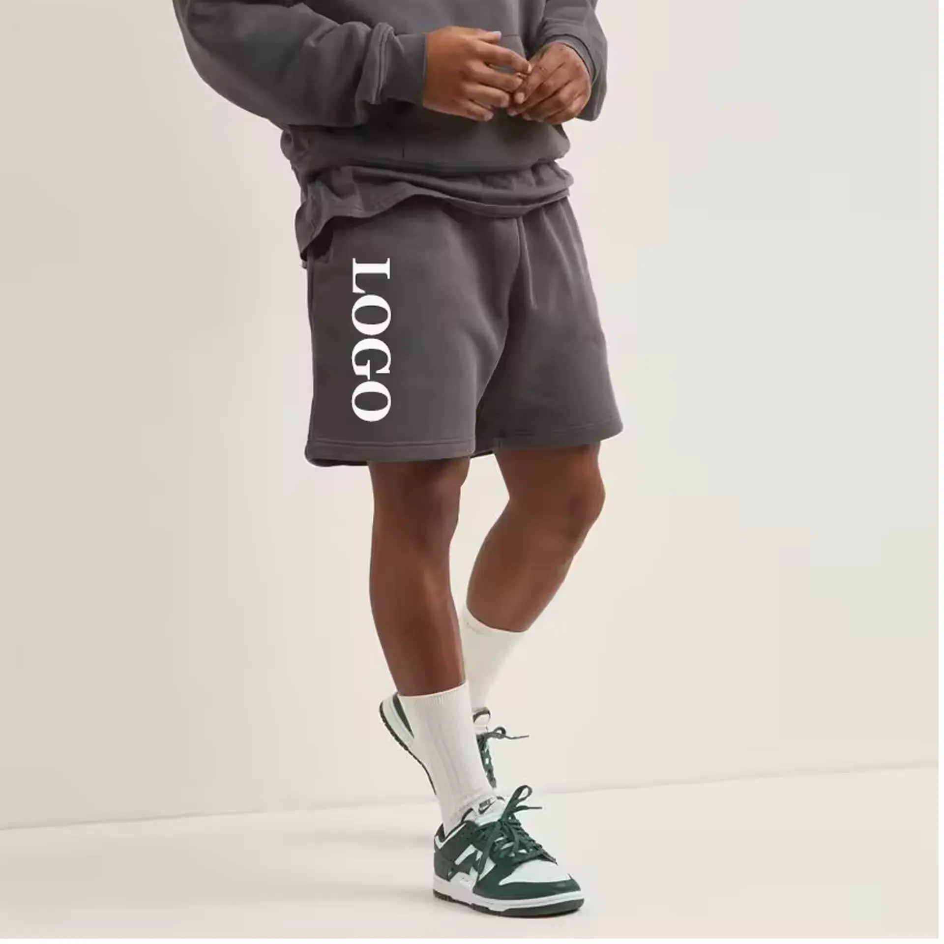 individuelle hochwertige sport gym shorts herren individuelle logo sommer lässig baumwolle kordelzug shorts herren