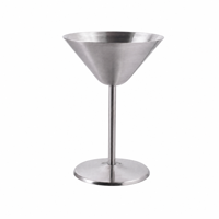 Verre à Martini en Acier Inoxydable, Verre à Cocktail Incassable en Métal, Coupe Triangulaire Créative sur Pied pour Bar, Vin et Mélange