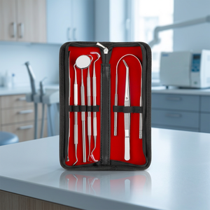 Grip Surgical Stainless Steel Dental <b>Scraper</b> <b>Tooth</b> Pick Hygiene Set Mouth Mirror Tweezer Kit-Reusable Manual Class I Dental - Product Image 4
