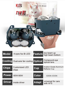 KUS Fox เลเซอร์3นิ้ว Bi LED โปรเจคเตอร์เลนส์8ตา5ตา4ตา110W 9500lm 6000K ไฟสูงต่ำ - Product Image 5