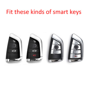 Housse de clé de voiture en silicone à motif fibre de carbone pour <span class=keywords><strong>BMW</strong></span> X5 X6 X4 <span class=keywords><strong>X3</strong></span> Série 1 2 <span class=keywords><strong>Porte</strong></span>-clé à distance - Product Image 5