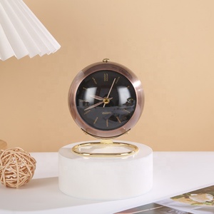 Hiện đại sang trọng hình học hình dạng tùy chỉnh 3inch bàn bảng đồng hồ kim hiển thị Thạch Anh Phong trào chức năng báo lại cho văn phòng nhà - Product Image 3