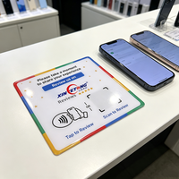 Etiqueta Adhesiva de Epoxy RFID para Compartir en Redes Sociales, Etiqueta NFC de 13.56MHz con Código QR para Acceso a Google, Facebook y Tiktok