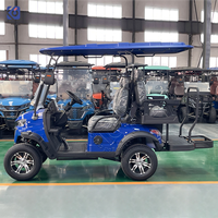 Voiturette de golf électrique homologuée pour la route, 4 places, avec pare-brise, ceintures de sécurité, éclairage LED, batterie au lithium, vente en gros