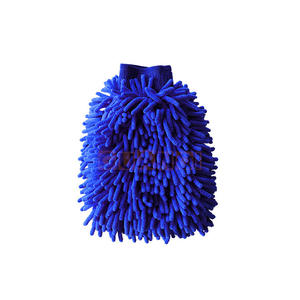 Gants de lavage de voiture en chenille Guanqi, double face en polaire corail, bleus, épais et doublés, outil de nettoyage automobile - Product Image 5