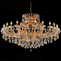 Lustre européen de luxe en or pour hall d'hôtel salon restaurant fête mariage suspension