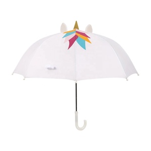 Hot Sale Cheap Price Cartoon Child Long-Handle Customised Cat Unicorn Bright Colored Straight <strong>UK</strong> Style <strong>Umbrella</strong> - Product Image 2